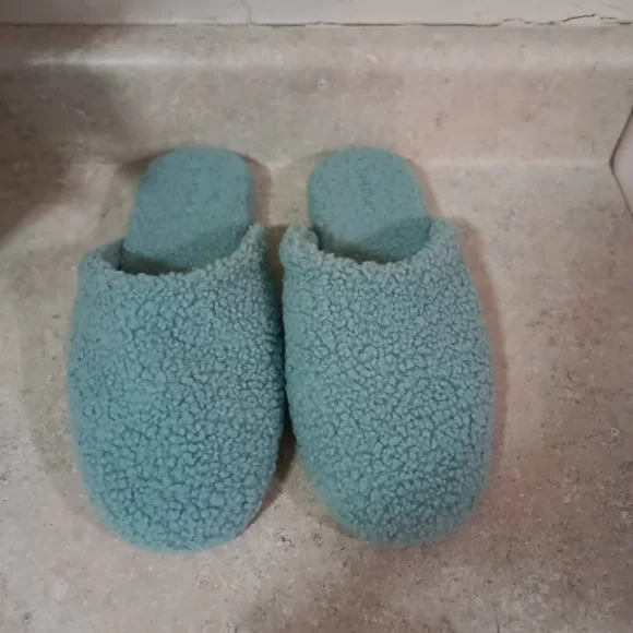 Bombas Women's Sunday Mule Slipper Sherpa Cozy Light Blue Size 9 - Picture 2 of 6